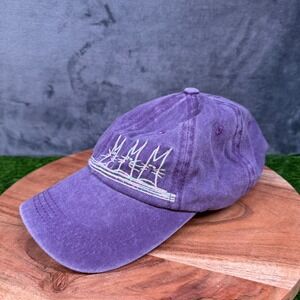 Cat Lady Purple Baseball Cap Embroidered Cats Adjustable Hat Strapback Womens
